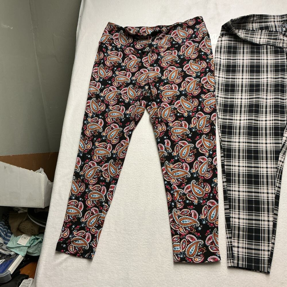 Terra & Sky Fitted Leggings Womens Plus Size 1X 16W–18W 2 Pair , 4152